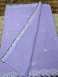 Pure Cotton Kota Embroidery  - Mauve