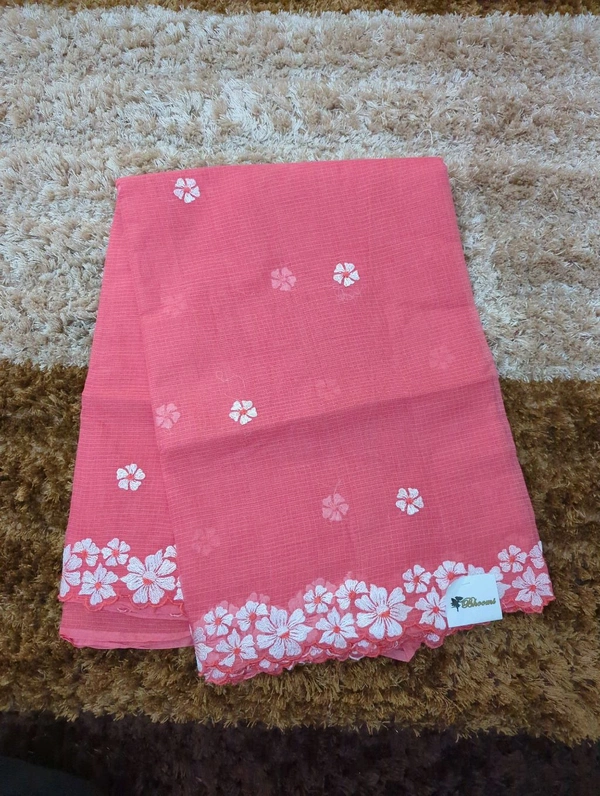 Pure Cotton Kota Embroidery  - Wild Watermelon