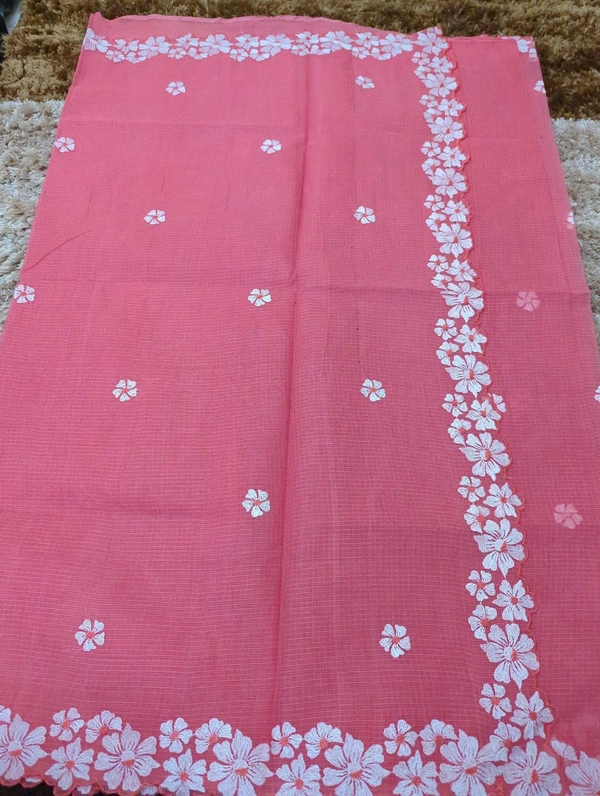 Pure Cotton Kota Embroidery  - Wild Watermelon