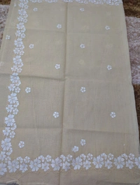 Pure Cotton Kota Embroidery  - Cream