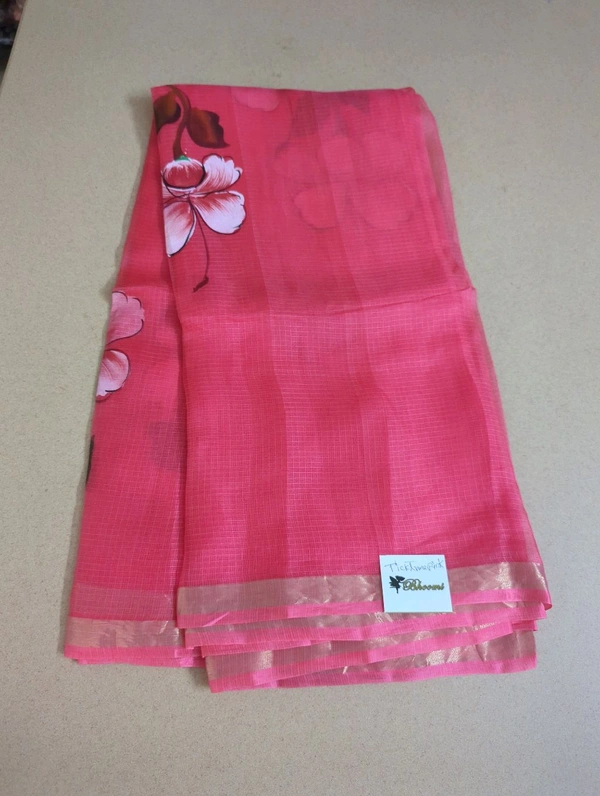 Pure Sulk Kota Handpainted - Tickle Me Pink