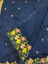Pure Vichitra Silk  - Ultramarine