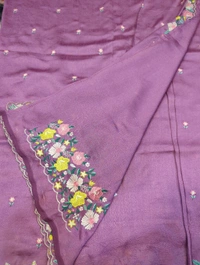 Pure Vichitra Silk  - Fuchsia Pink