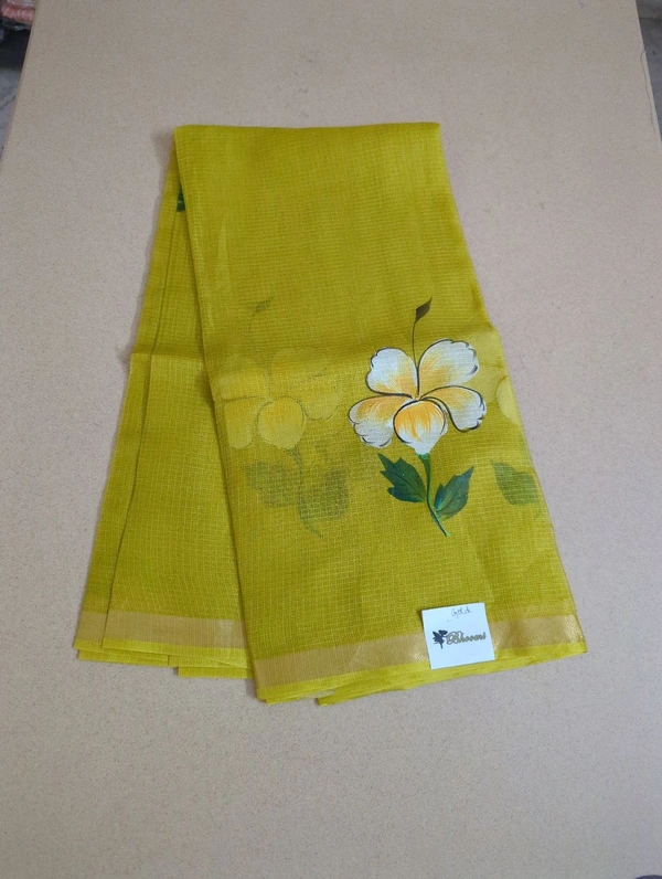 Pure Sulk Kota Handpainted - Gold