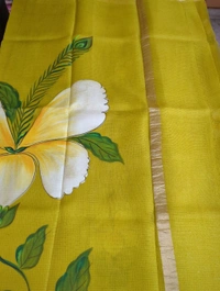 Pure Sulk Kota Handpainted - Gold