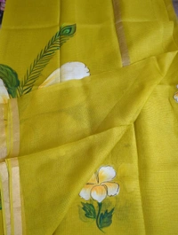 Pure Sulk Kota Handpainted - Gold