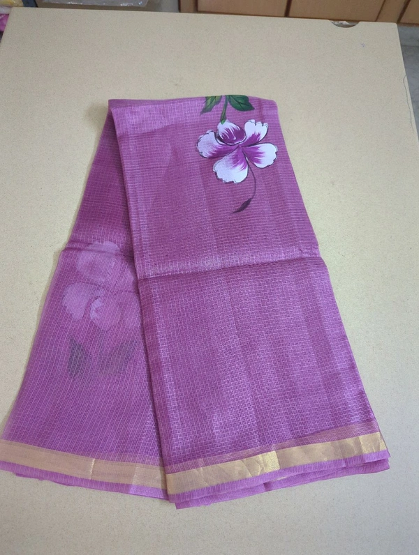 Pure Sulk Kota Handpainted - Mauve