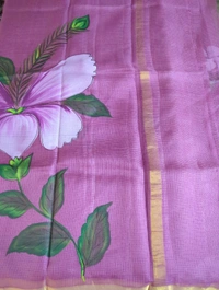 Pure Sulk Kota Handpainted - Mauve