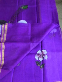 Pure Sulk Kota Handpainted - Violet