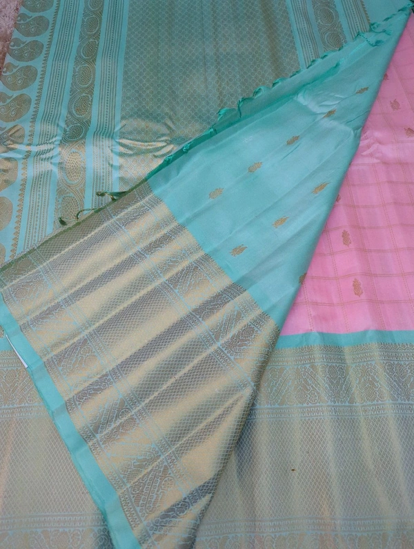 Pure Handloom Gadwal Pattu Kanchi Boardes - Pink