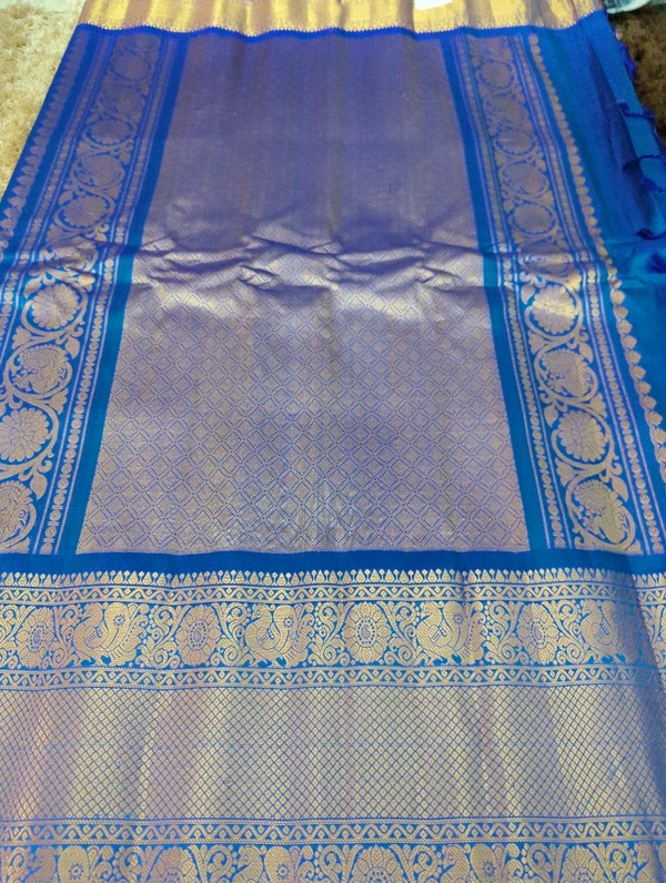 Pure Handloom Gadwal Pattu Kanchi Boardes - teal