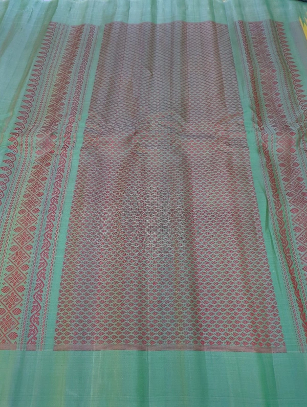 Pure Handloom Designer  Gadwal Pattu  - Baja White