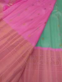 Pure Handloom Premium Gadwal Pattu With Kanchi Boards  - sky blue