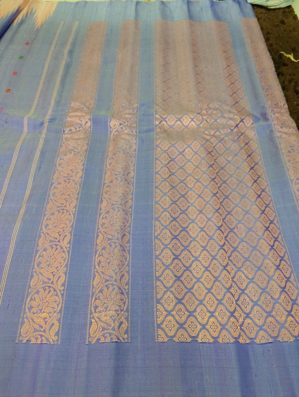 Pure Handloom Designer  Gadwal Pattu  - Pink