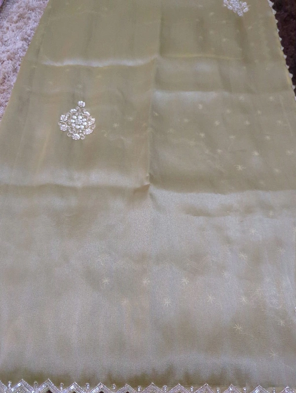 Pure Georgette Tissue With Muggamwork  - Amulet