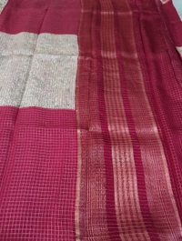 Tussar Checks - pink