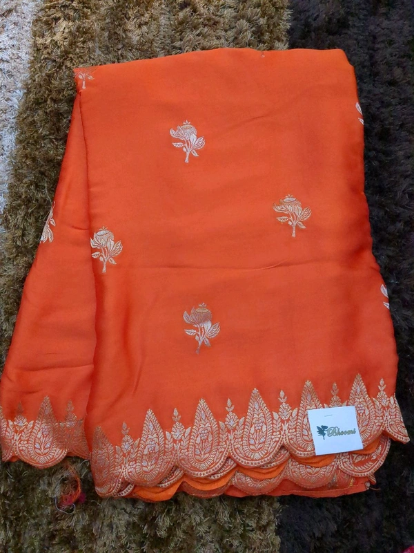 Pure Mushru Weaving  - orange
