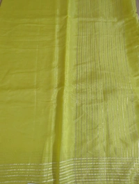 Soft Russian With Desiner Ready Made Blouse  - Laser Lemon