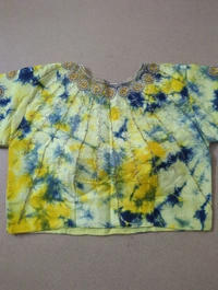 Soft Russian With Desiner Ready Made Blouse  - Laser Lemon