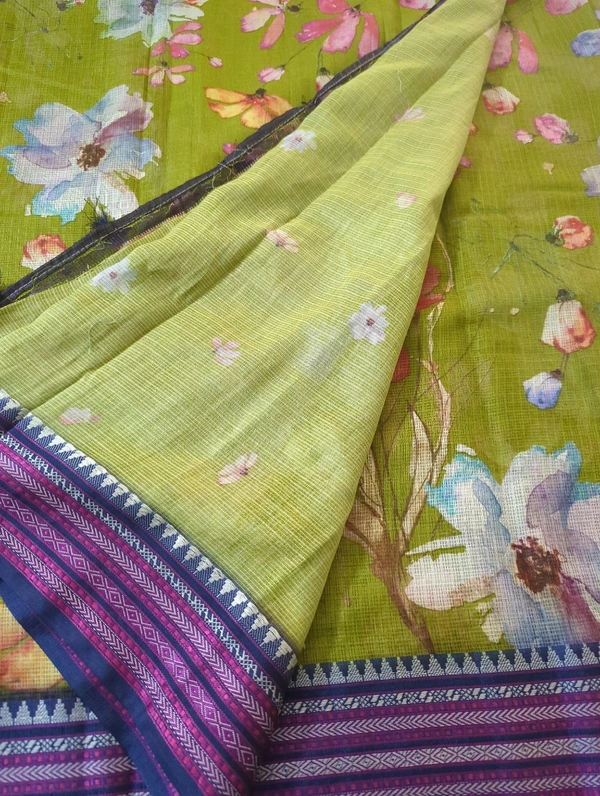 Pure Cotton Kota Vidarbha  - green