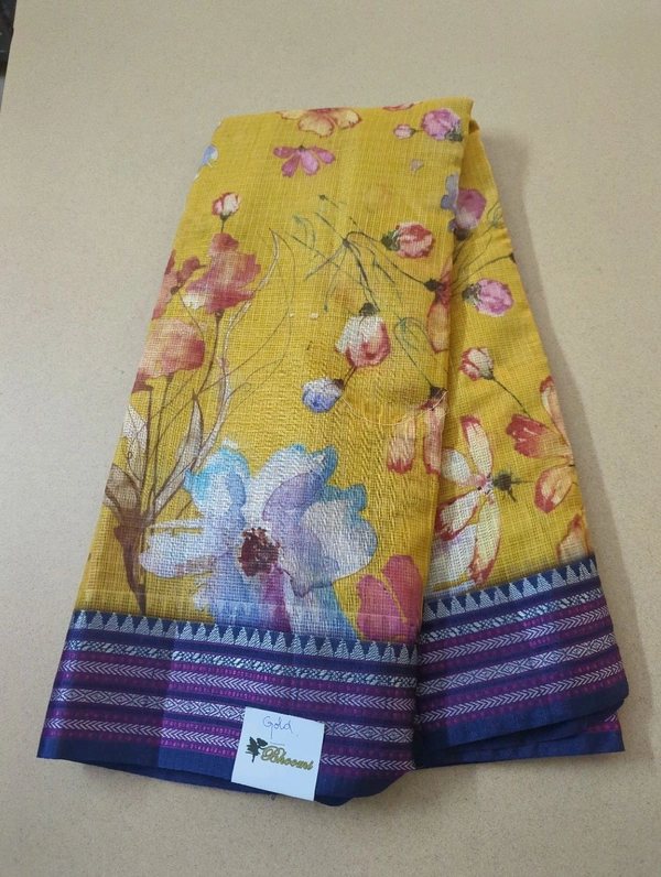 Pure Cotton Kota Vidarbha  - Gold