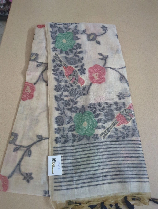 Soft Jamdhani - Black