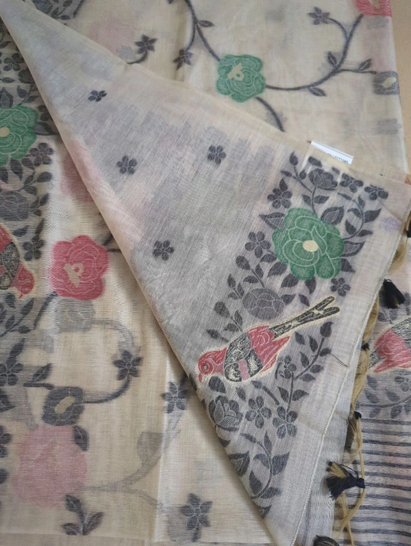 Soft Jamdhani - Black