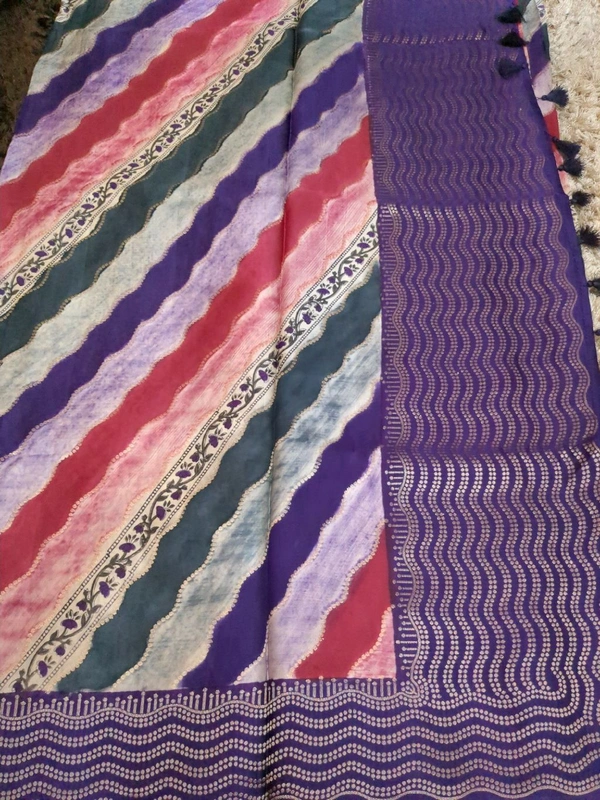 Pure Mushru With Block Print - Seance 3