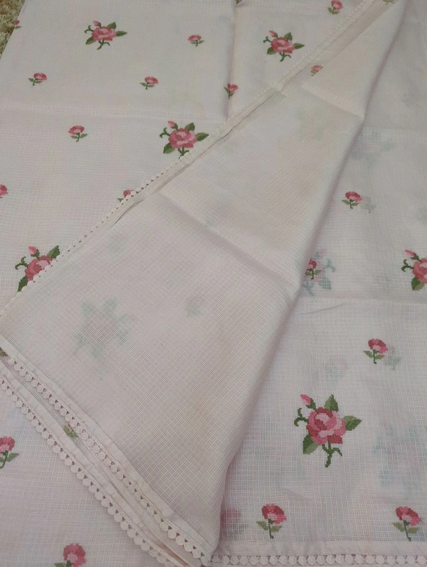 Kota Embroidery  - Pink Lace