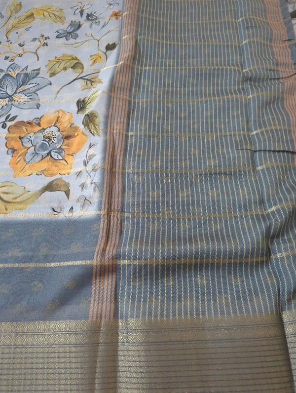 Soft Georgette Organza  - Gray