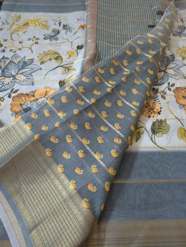 Soft Georgette Organza  - Gray