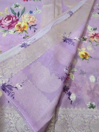 Pure Georgette Organza - Blue Chalk