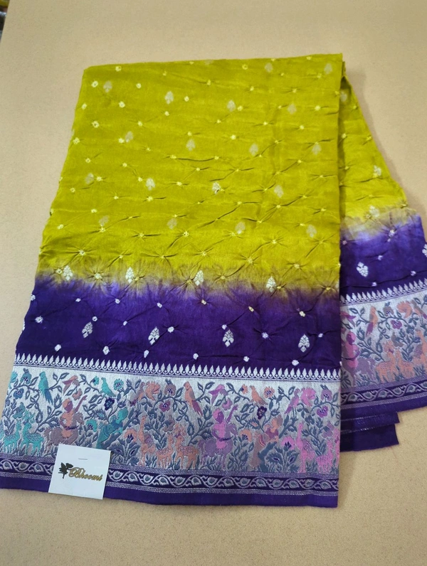 Pure Mango Tusser Paithani  - Rio Grande