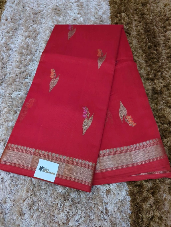 Pure Handloom Chanderi  - Red