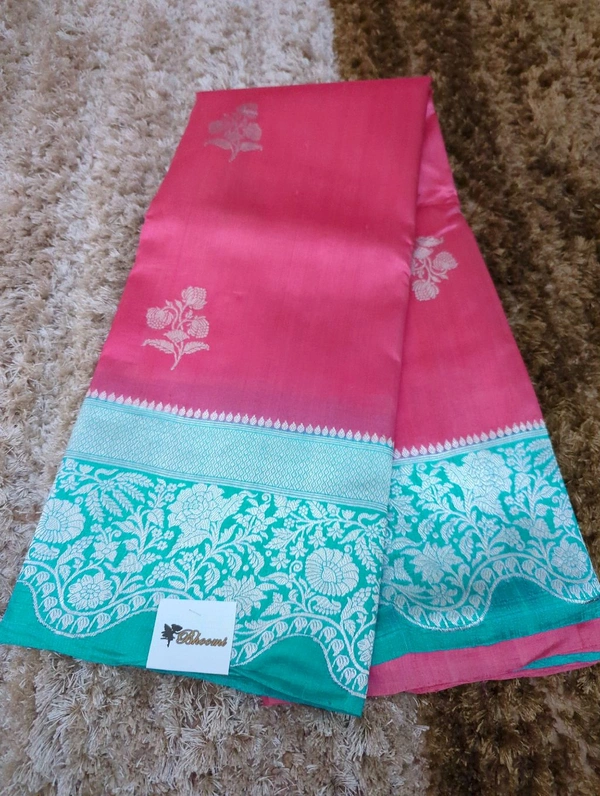 Pure Handloom Raw Mango - pink