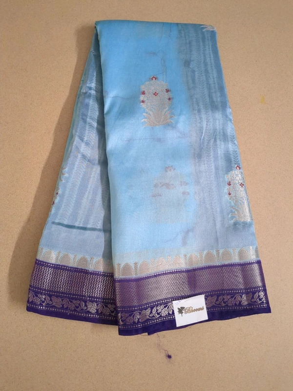 Mango Tusser  - sky blue