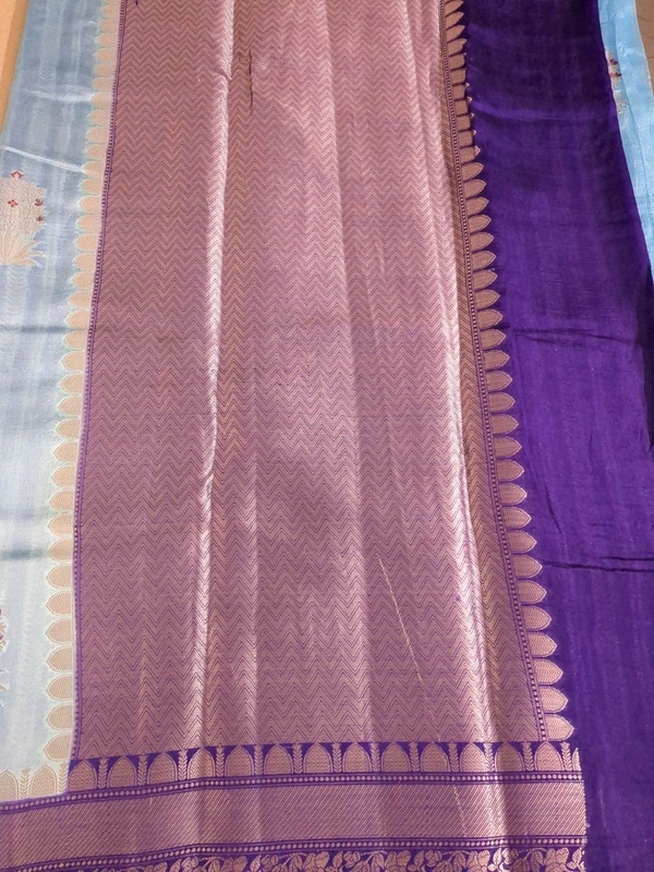 Mango Tusser  - sky blue