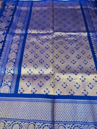 Pure Handloom Gadwal Pattu  - Blaze Orange
