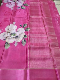 Pure Crepe With Satin Border  - Pink Flamingo 5