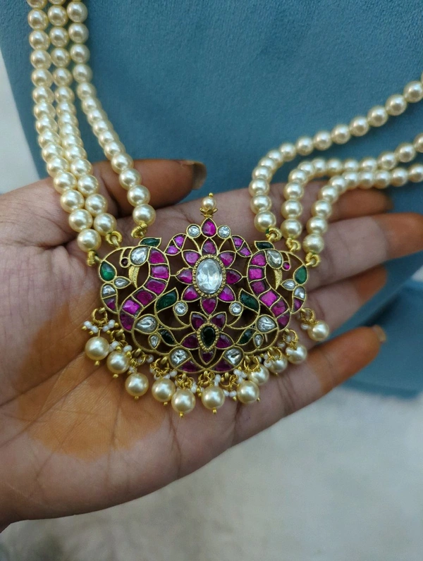 Jadua Kundan With Swarovski Mala - Vz, green