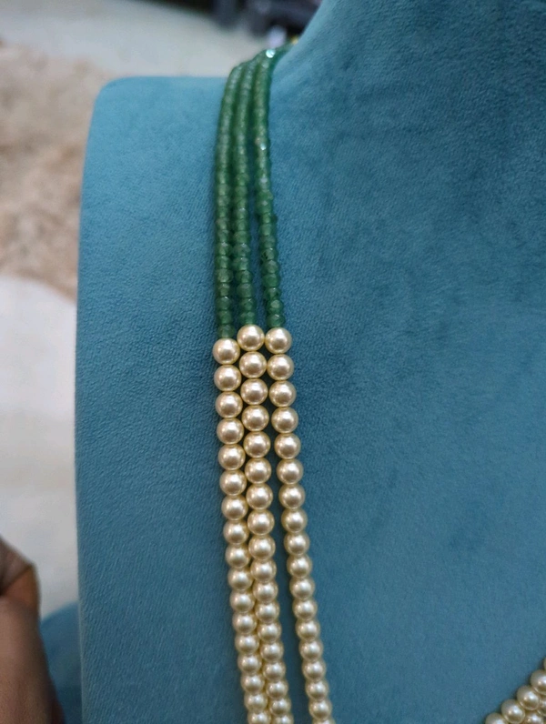 Jadua Kundan With Swarovski Mala - Vz, green