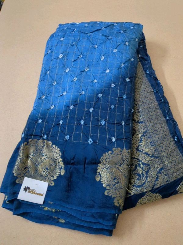 Soft Crepe Designer  - blue