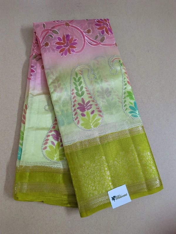 Pure Mango Tusser  - Green