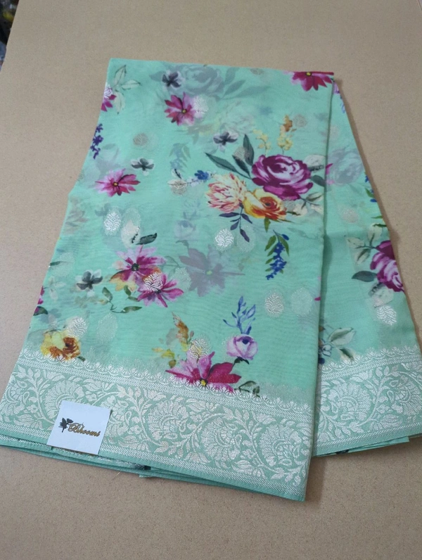 Pure Georgette Organza - Jungle Mist