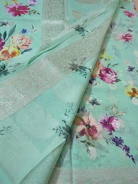 Pure Georgette Organza - Jungle Mist