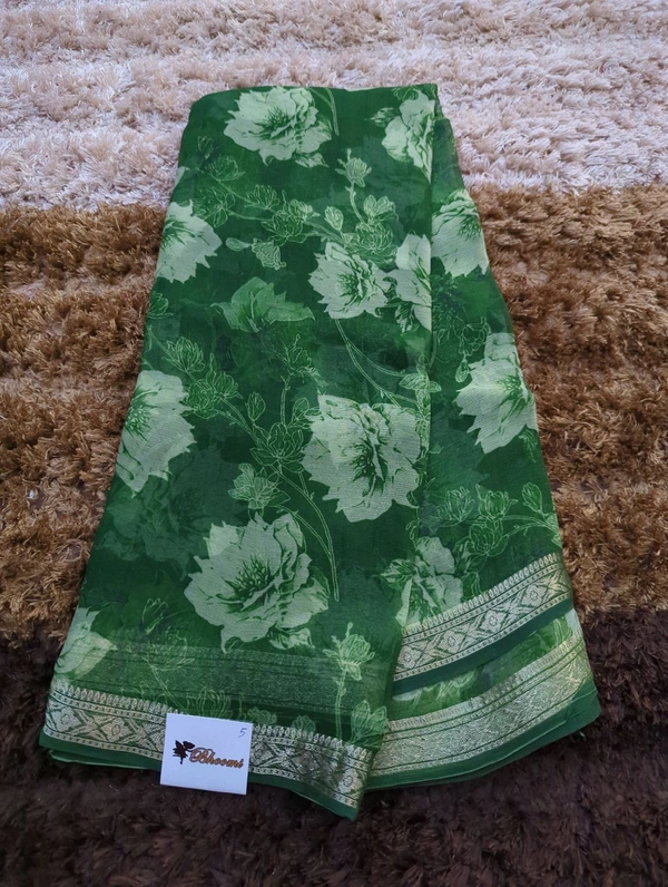 Pure Chiffon Weaving  - green 5