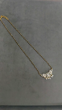 Black Diamonds With Diamond Copy Pendant - 18 Inches, Vz