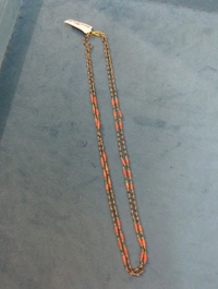Black Diamonds With Pipe Corals And Emeralds - 2 Lines 18 Inches