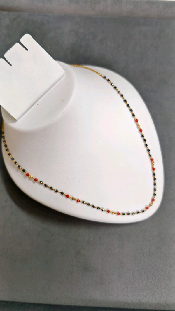 Black Diamonds With Corals,Single Line  - 18 Inches, Vz