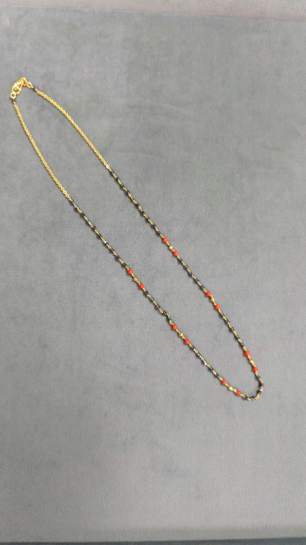 Black Diamonds With Corals,Single Line  - 18 Inches, Vz